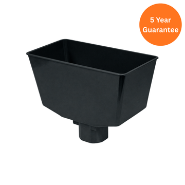 Anthracite Grey Square to Round Downpipe Hopper Head uPVC