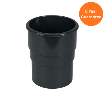 Anthracite Grey Round Downpipe Socket uPVC Connector