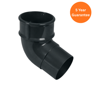 Anthracite Grey Round Downpipe Offset Bend 112.5° uPVC Connector