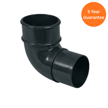 Anthracite Grey Round Downpipe Offset Bend 92.5° uPVC Connector