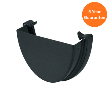 Anthracite Grey Hi-Cap Gutter Stop End uPVC Internal & External End Cap