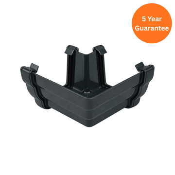 Anthracite Grey 90° External Ogee Gutter Angle uPVC Corner Joint