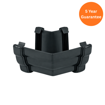 Anthracite Grey 135° External Ogee Gutter Angle uPVC Corner Joint