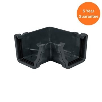 Anthracite Grey 90° Internal Ogee Gutter Angle uPVC Corner Joint