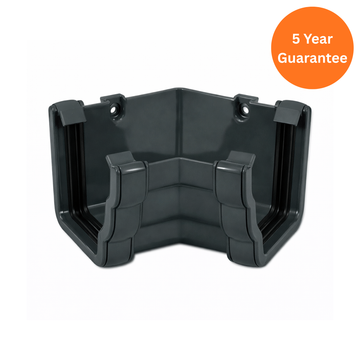 Anthracite Grey 135° Internal Ogee Gutter Angle uPVC Corner Joint