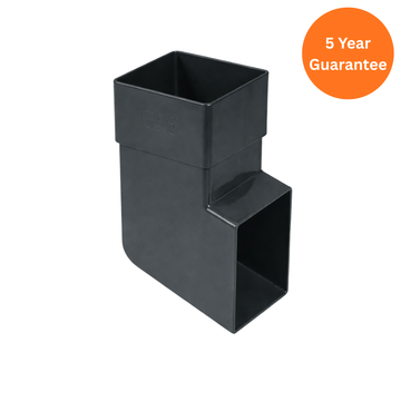 Anthracite Grey Square Downpipe Shoe uPVC Rainwater Drainage Outlet
