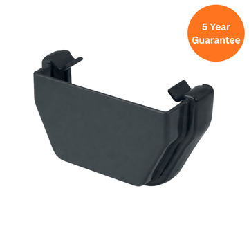 Anthracite Grey Square Gutter External Stop End uPVC Gutter End Cap