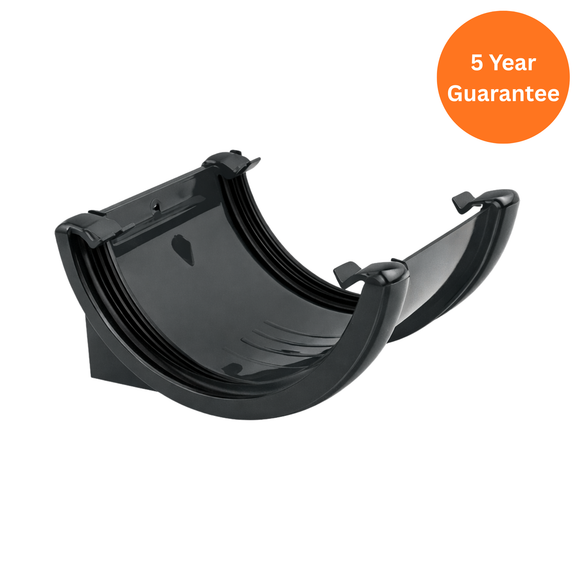 Anthracite Grey Half Round Gutter Union Bracket uPVC Connector
