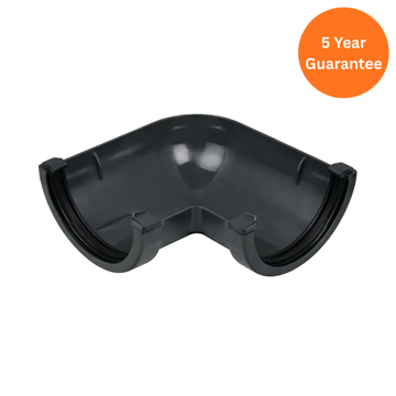 Anthracite Grey Half Round Gutter 90 Degree Angle uPVC