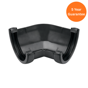 Anthracite Grey Half Round Gutter 135 Degree Angle uPVC