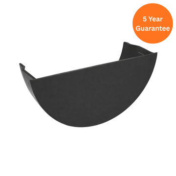 Half Round Gutter Internal Stop End Anthracite Grey uPVC