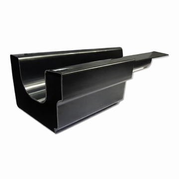 Twinplas Black Right Hand Half Lap Gutter Connector uPVC Joint