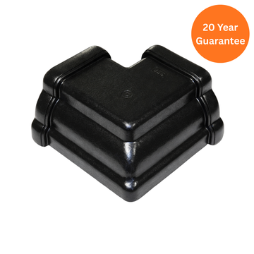 FloPlast Ogee 90 Degree External Gutter Angle Cast Iron Effect