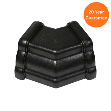 FloPlast Ogee 135 Degree External Gutter Angle Cast Iron Effect