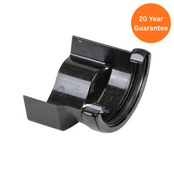 FloPlast Half Round to Ogee Right Hand Gutter Adaptor Cast Iron Effect