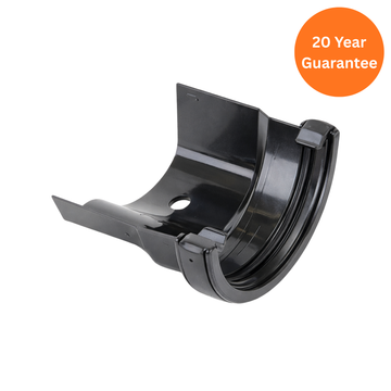 FloPlast Half Round Gutter Adaptor Cast Iron Effect