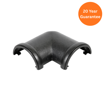 FloPlast Half Round Gutter 90 Degree Angle Cast Iron Effect Gutter Joint