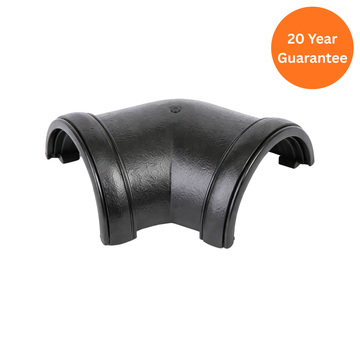 FloPlast Half Round Gutter 135 Degree Angle Cast Iron Effect Gutter Joint