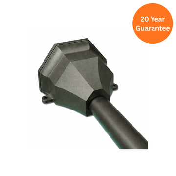FloPlast Ogee Downpipe Hopper Head Cast Iron Effect uPVC