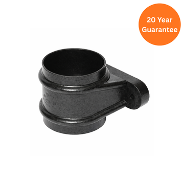 FloPlast Round Downpipe Socket Cast Iron Effect uPVC Connector