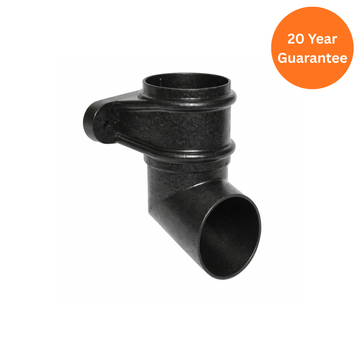FloPlast Round Downpipe Shoe Cast Iron Effect uPVC Drainage Outlet
