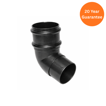 FloPlast Round Downpipe Offset Bend 112° Cast Iron Effect uPVC
