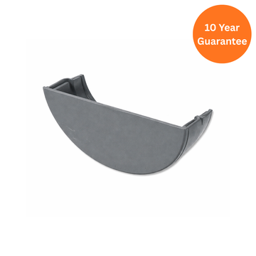 Anthracite Half-Round Gutter Internal Stop End uPVC Gutter End Cap