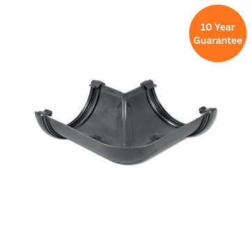 Anthracite Half-Round Gutter 90° Angle uPVC Gutter Corner