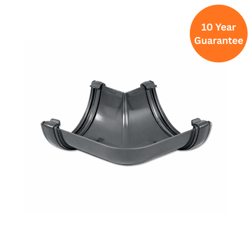 Anthracite Half-Round Gutter 135° Angle uPVC Gutter Corner