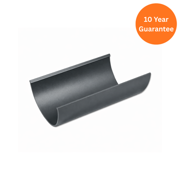 Grey Hi-Cap Gutter 4m Length uPVC Rainwater Guttering