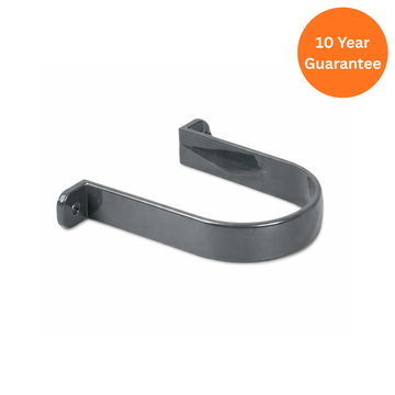 Anthracite Grey Round Downpipe Clip uPVC Pipe Bracket