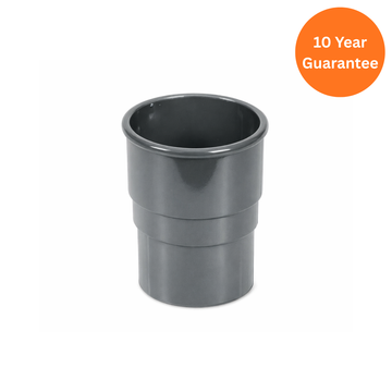 Anthracite Grey Round Downpipe Socket uPVC Connector