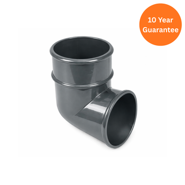 Anthracite Grey Round Downpipe Shoe uPVC Drainage Outlet