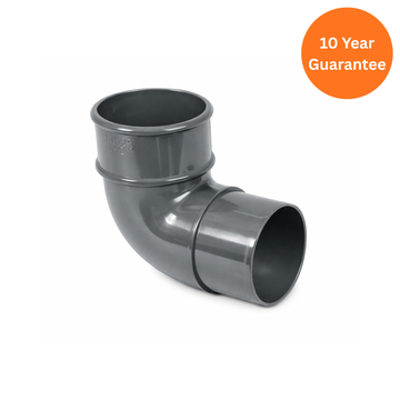 Anthracite Grey Round Downpipe Offset Bend 90° uPVC Gutter Fitting