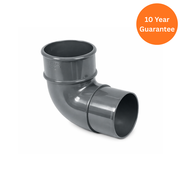 Anthracite Grey Round Downpipe Offset Bend 90° uPVC Gutter Fitting