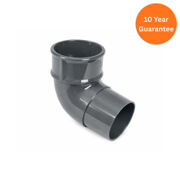 Anthracite Grey Round Downpipe Offset Bend 112° uPVC Gutter Fitting