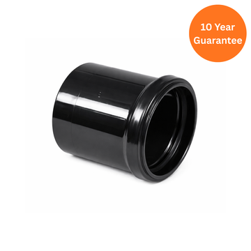 FloPlast Black Pipe Coupling Single Socket uPVC Soil Pipe Connector