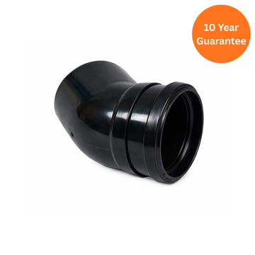 FloPlast Black 135° Soil Pipe Bend Socket/Spigot