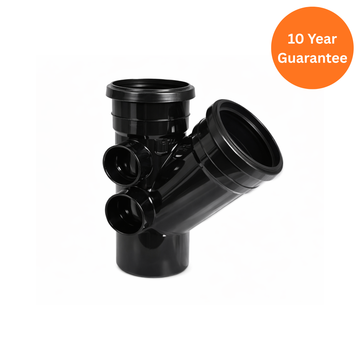 FloPlast Black 135° Soil Pipe Branch