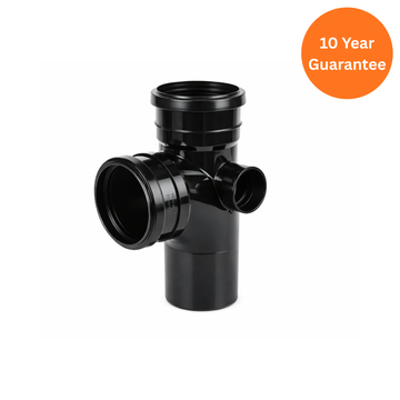 FloPlast Black 112.5° Soil Pipe Branch