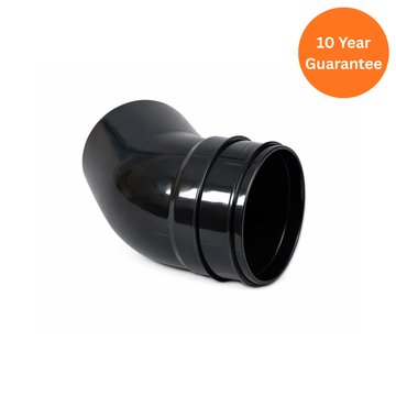 FloPlast Black 135° Bottom Offset Soil Pipe Bend 110mm