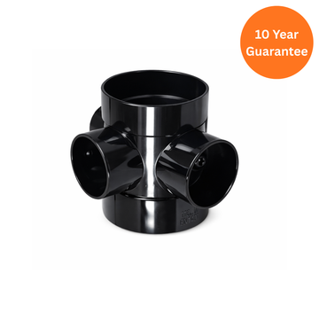 FloPlast Black Short Boss Pipe 110mm uPVC Soil Pipe Fitting