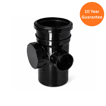 FloPlast Black 110mm uPVC Access Pipe Socket / Spigot