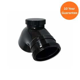 FloPlast Black 110mm uPVC 92.5° Soil Pipe Access Bend