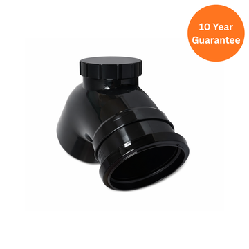 FloPlast Black 110mm uPVC 92.5° Soil Pipe Access Bend