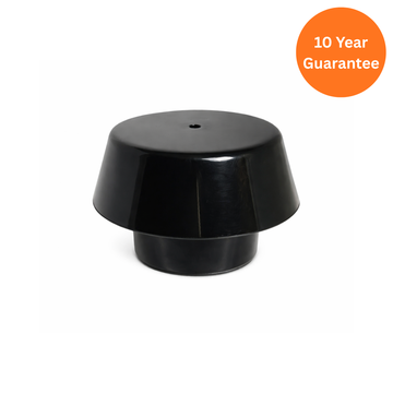 FloPlast Black 110mm uPVC Soil Pipe Extract Cowl