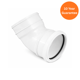 White 110mm uPVC 135° Top Offset Soil Pipe Bend