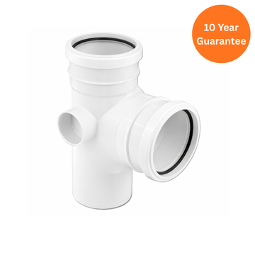 White 110mm uPVC Soil Pipe Branch for Waste Drainage