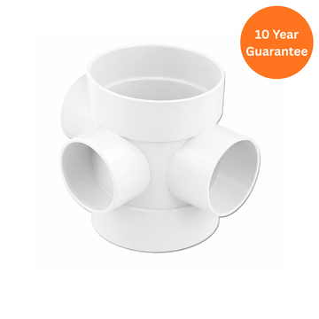White 110mm uPVC Short Boss Pipe