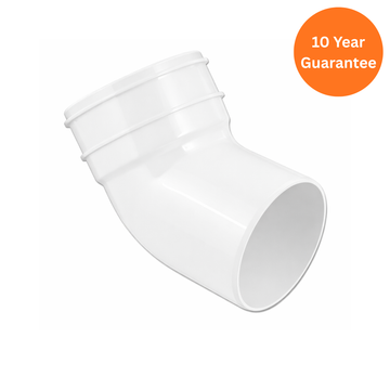 White 110mm uPVC Bottom Offset Soil Pipe Bend